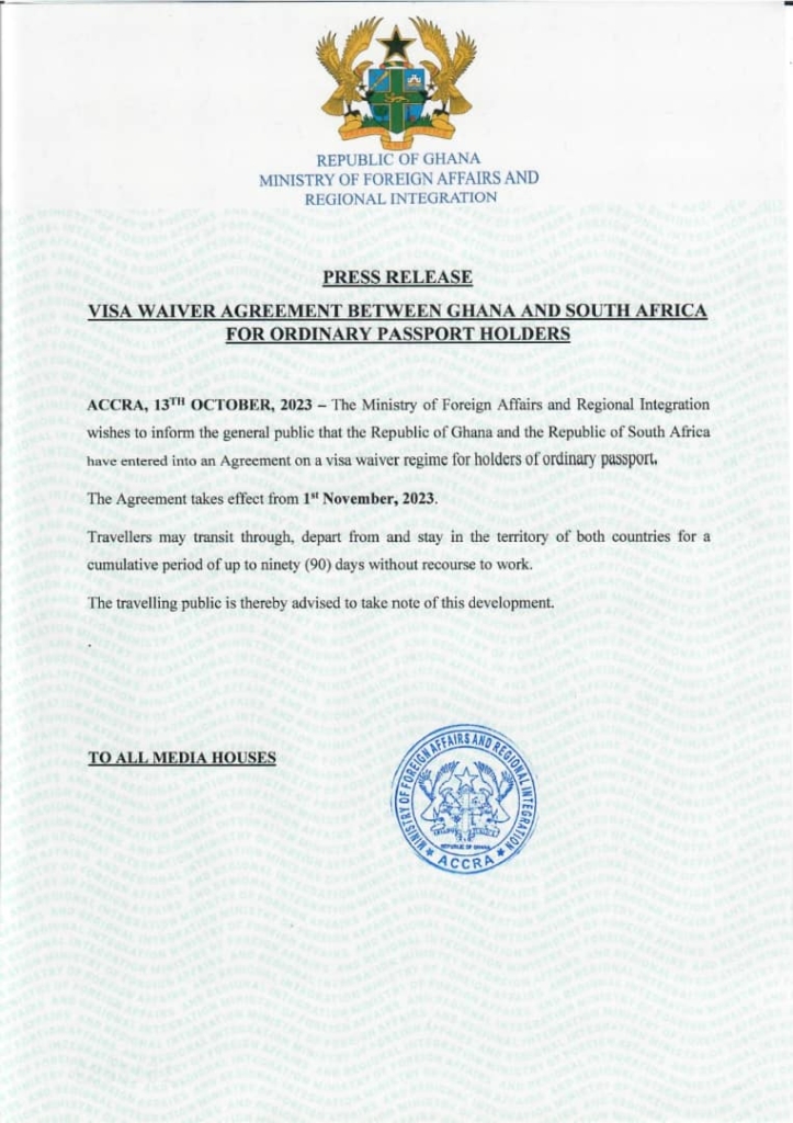 MFA Ghana Press Release 